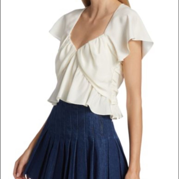 Frame Shirred Flounce Top - Picture 3 of 6